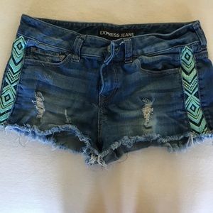 Express denim shorts